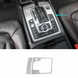 Apto para Audi Q7 2006-2015 acero plateado panel de control de cambio de decoración - Imagen 1 de 10