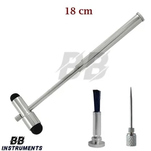 Reflexhammer Buck 18 cm Nadel und Pinsel Hammer Perkussionshammer Diagnostik - Picture 1 of 3