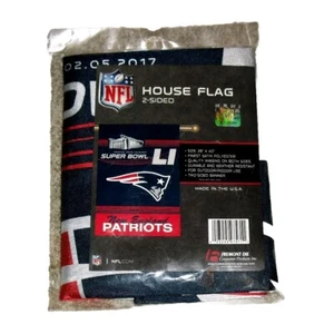 Bandiera New England Patriots Super Bowl LI 51 due lati House 28" x 40" NFL - Foto 1 di 2
