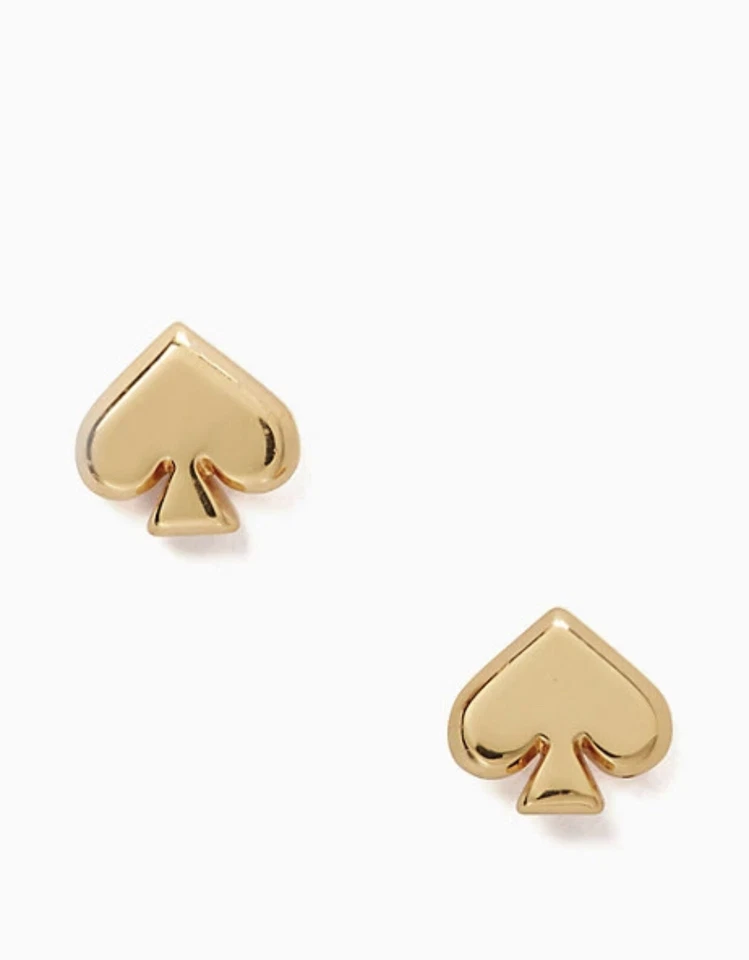 Kate Spade Gold Plated Everyday Spade Metal Spade Stud Earrings O0ru3068