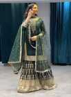 GREEN SHRARA PAKISTANI SALWAR KAMEEZ DESIGNER INDIAN BOLLYWOOD WEDDING WEAR SUIT