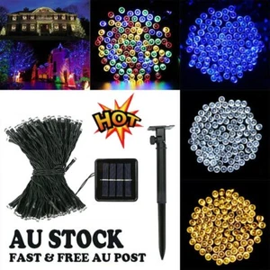 100 LED Solar String Lights Peach Flower Fairy Outdoor Garden Party Decor YA - Picture 1 of 12