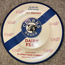 Clarks Brand Dairy Feed Dinner Plate 8.5”