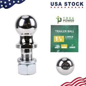 New Trailer Hitch Ball - 1-7/8inch Diameter, 1 x 2inch Shank - 2,000 lbs USA - Foto 1 di 8