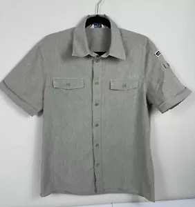 Camicia da lavoro vintage Levi’s All Duty manica corta con bottoni grigia grande - Foto 1 di 12