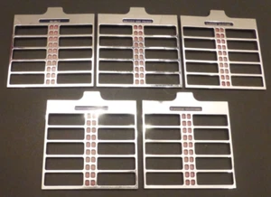 "SEEBURG SELECT-O-MATIC ""A"" parte: 5 CANCIONBOARDS METÁLICOS con GRAN ASPECTO CROMO - Imagen 1 de 1