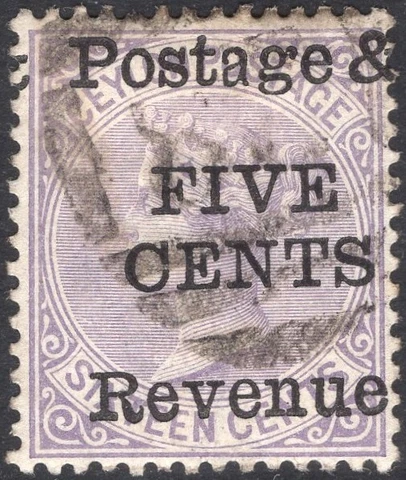 CEYLON-1885 5c on 16c Pale Violet Sg 180 FINE USED Cover