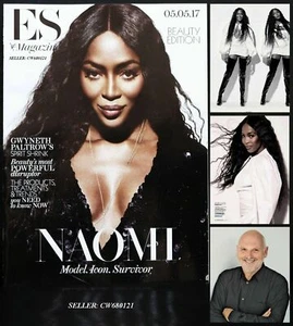 NAOMI CAMPBELL SUPERMODEL SHAMAN DUREK SAM MCKNIGHT ES MAGAZINE BEAUTY MAY 2017 - Foto 1 di 1