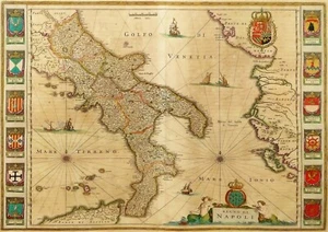 REGNO DI NAPOLI. GRAVURE. WILLEM JANZSOON. ÉDIT. JOAN BLAEU. AMSTERDAM. 1640 - Imagen 1 de 1
