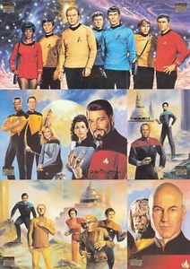 STAR TREK MASTER SERIES 2 1994 SKYBOX CREW TRYPTICH INSERT CARD SET F1 TO F9 - Picture 1 of 1