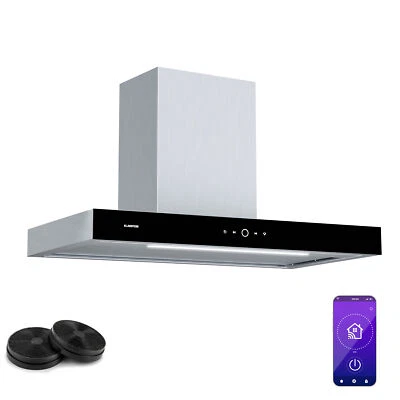 Klarstein Dunstabzugshaube Wandhaube WiFi leise leistungsstark LED EEK A+ - Bild 1 von 4