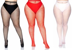 Womens Fishnet Pantyhose Queen Black|Red|White Leg Avenue 9001Q - Picture 1 of 4