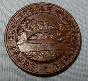 VINTAGE MASONIC MARK PENNY TOKEN LODGE CLYDESDALE LARKHALL COIN No 551 SCOTLAND - Picture 1 of 2