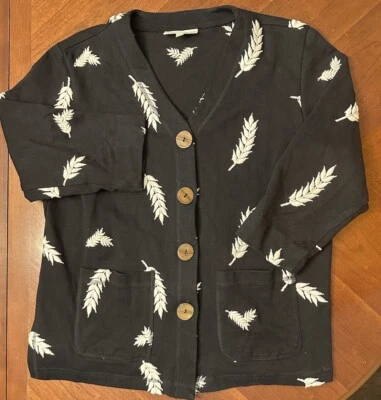 Chaqueta David Dart Knitwear Vintage Para Mujer Bordada Negra Manga 3/4 Talla M Foto 1 de 4