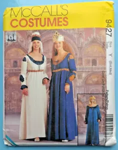 Vestido Disfraz McCall's Patrón 9427 Miss Renacimiento Doncella Tocado Talla S-M - Imagen 1 de 3