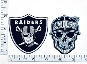Embroidered Patch Set - Las Vegas Raiders - Football - 2-Patch Set - Iron-on - Picture 1 of 1