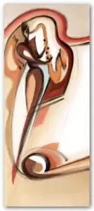 Blind Willy's II (Tryptych Right) Alfred Gockel Abstract Art Print 12x28 - Picture 1 of 1