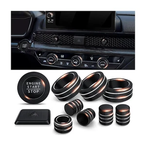 11PCS Black Aluminum 9” Screen Knob Ring Cover Fits 22-25 Civic CRV Integra - Picture 1 of 8