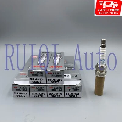 6PCS NGK 96372 SILKAR8C6DS Laser Iridium Spark Plugs for Ignition Wire xb - Image 1 of 4