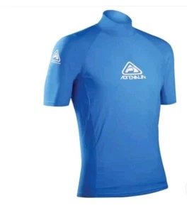 NWT Adrenalin Rashie Vivid S/ Sleeve Adult Rash Guard Blue 50+UPF SUN PRO Medium - Picture 1 of 7