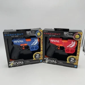 Set Of 2 Nerf Rival Blue Knockout XX-100 Blaster 90 FPS 1 Red, 1 Blue. New - Picture 1 of 12