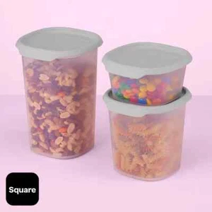 New Tupperware One Touch Fresh Square Set of 3 Pantry Storage - Bild 1 von 3