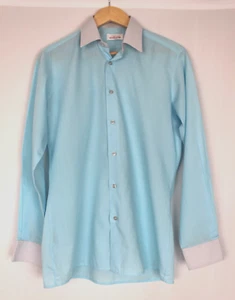 Vintage Peter England hellblau Kontrast Kragen & Manschetten Made in England 15,5" - Bild 1 von 10