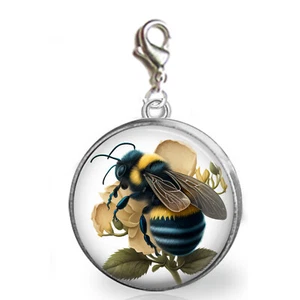 Dije con clip de abejorro Save the Bees foto artesanal joyería regalo - Imagen 1 de 1