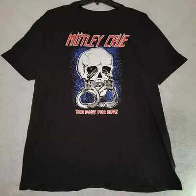 Motley Crue Shirt Mens Medium M Black Skull Heavy Metal Rock Music Concert NWT - Image 1 of 4