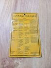 Vintage Cooking Time Table