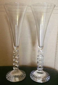 Cristel d'Arques 2000 Stemware 2 Champagnerflöten ~ GEBRAUCHT ~ Vintage 24% Bleikristall - Bild 1 von 7