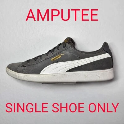 PUMA Women's Suede Classic Sneakers ~ Gray/White ~ Amputee/Single Shoe - Image 1 of 4