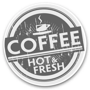 2 x Vinyl Aufkleber 30 cm (BW) - Coffee Hot and Fresh Cafe #40681 - Bild 1 von 8