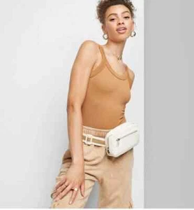 Women's Seamless Tank Bodysuit - Wild Fable Light Brown XXS - Picture 1 of 3