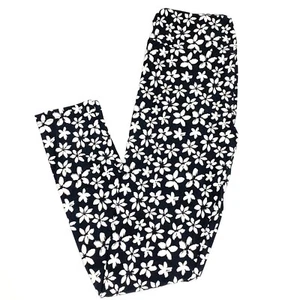 OS LuLaRoe Leggings ~ BLACK & WHITE FLORAL PATTERN ~ Sizes 2-10, ONE SIZE - Picture 1 of 3