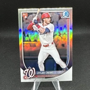 2025 Bowman Chrome #42 Dylan Crews RC Red Logo Rookie Redemption Refractor - Bild 1 von 2