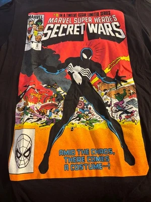 Camiseta Marvel Secret Wars Spider-man Venom Avengers X-men Como Nueva Negra Nueva Sin Etiqueta Foto 1 de 3