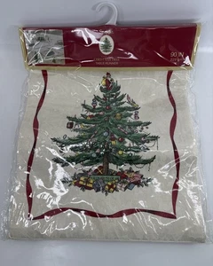 Spode Christmas Tree Table Runner 90"L x 14"W NIP - Picture 1 of 6
