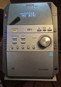 Panasonic SA-PM19 5-Disc CD Shelf System Stereo Tape AM/FM Radio 2 Spkers Remote - Picture 1 of 7