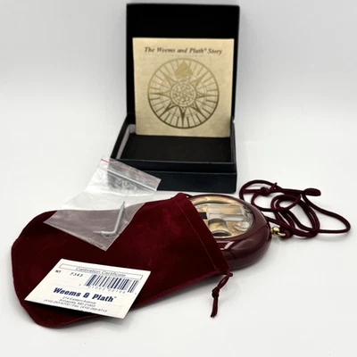 Brújula de rodamiento manual Weems & Plath 2003 con certificado de calibración de caja náutica marina Foto 1 de 4