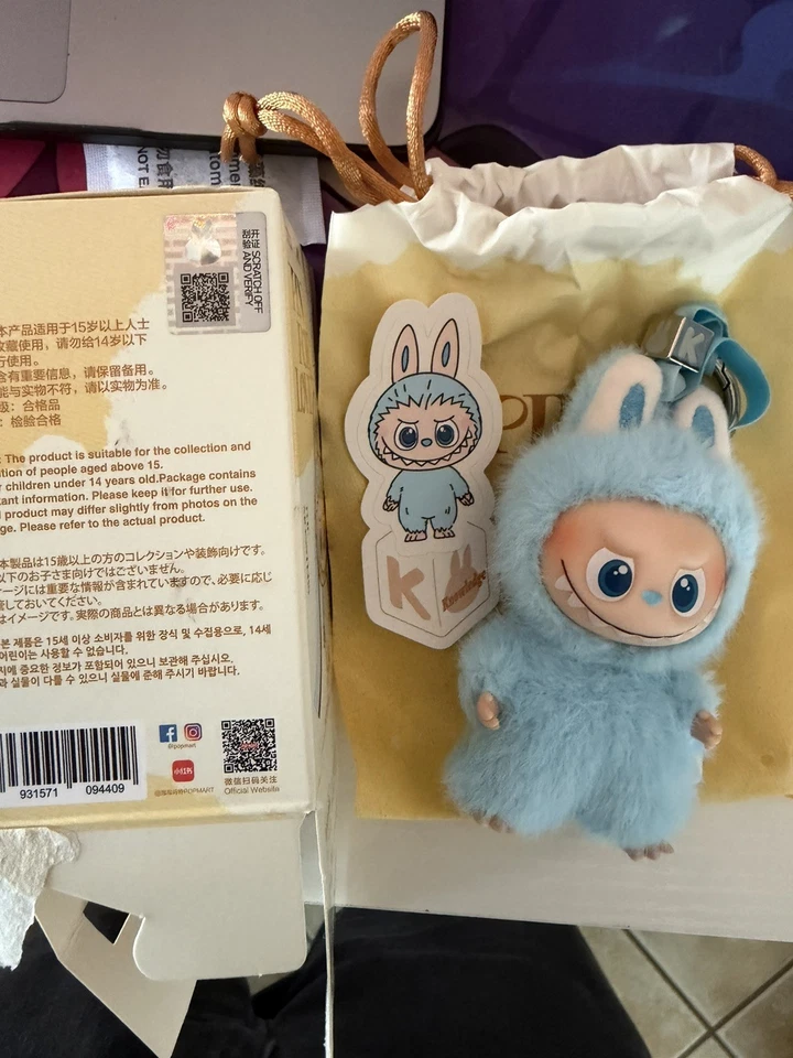 POP MART The Monsters Pin For Love Pendant "K" Labubu - Brand New, Open Box