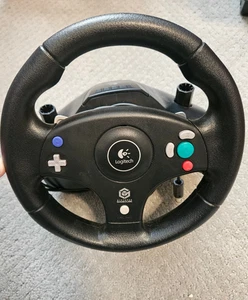 Logitech Speed Force Nintendo GameCube Racing Wheel w/ orig power cable E-X4A10 - Picture 1 of 3