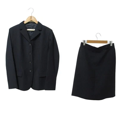 Jaqueta JIL SANDER Mohair Blend e Terno Saia, Conjunto Correspondente, 36, Azul Marinho Feminino USADO - Imagem 1 de 4