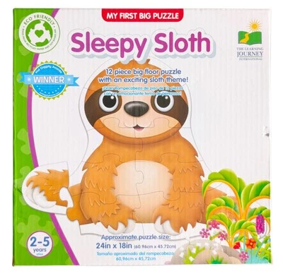 My First Big Puzzle SLEEPY SLOTH The Learning Journey 2-5 Yrs 24x18 Eco Friendly Foto 1 de 3