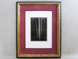 Black and White Landscape Photo Framed Aspen Trees Vintage Ansel Adams - Bild 1 von 4