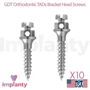 10x Microfijaciones de ortodoncia de cabeza cruzada dental (TAD) Tornillos de cabeza de soporte - Imagen 1 de 5