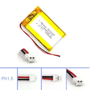 750mAh 503048 Battery 3.7V Lipolymer Rechargeable Cell for Recorder GPS MP3 Navi - Picture 1 of 18