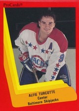 1990-91 ProCards AHL/IHL #200 ALFIE TURCOTTE - SERC Schwenningen Frankfurt Lions