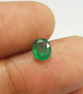 0.69 Ct Natural AAA Green Zambian Emerald Oval Cut Untreated Loose Gems 6x5 MM - Picture 1 of 10