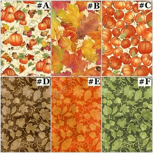 Q TREASURES "HARVEST BOUNTY" PUMPKINS LEAVES FALL FABRICS COLLECTION (CHOOSE) - Picture 1 of 7